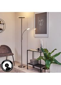 hofstein Wonsbek Deckenfluter LED Nickel-Matt, 2-flammig