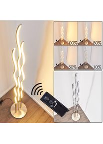 hofstein Mapleton Stehleuchte LED Nickel-Matt, 3-flammig, Fernbedienung