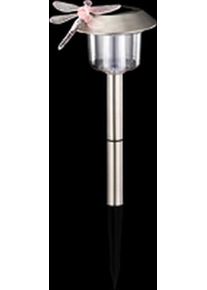 Globo SOLAR Solarleuchte LED Edelstahl, 2-flammig, Farbwechsler