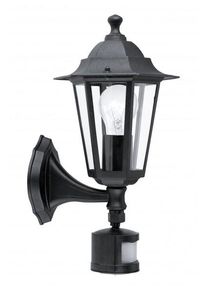 Eglo Leuchten Eglo LATERNA Außenwandleuchte Schwarz, 1-flammig, Bewegungsmelder