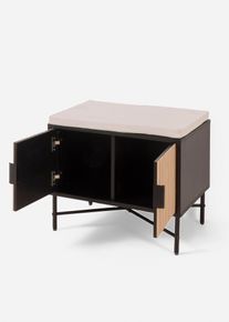 Banc d’entrée en noir45x60 cm, Couleur/Motif: noir/naturel, bonprix