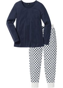 Pyjama in blau, Grösse 32/34 (XS), bonprix