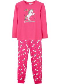 Pyjama aus reiner Bio-Baumwolle (2-tlg. Set) in pink, Grösse 116/122, 100% Baumwolle, bonprix