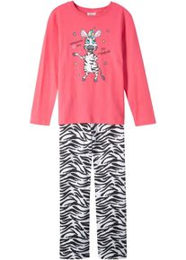 Pyjama aus reiner Baumwolle (2-tlg. Set) in pink, Grösse 176/182, 100% Baumwolle, bonprix