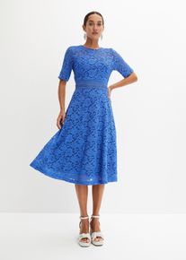 Spitzenkleid mit Häkeleinsatz in blau, Grösse 36/38 (S), bonprix