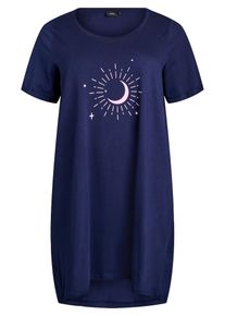 ZIZZI, Femmes Chemise de nuit 'MALLY', bleu marine / violet clair