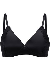 w&auml;schepur Damen Schalen-BH ohne B&uuml;gel mi dekorativer Spitze schwarz