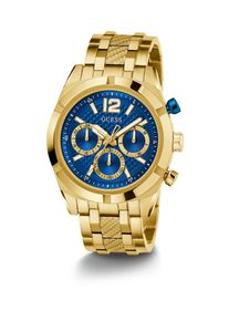 Guess, Hommes Montre à affichage analogique 'Resistance', bleu roi / or / blanc cassé