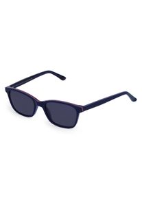 Fielmann OL 007 SUN CL | Lunettes de soleil unisexe| Carrée | Monture: CR39 bleu rouge | Couleur du verre: gris