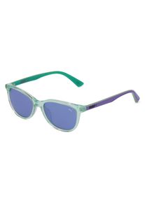 Puma PJ 0022 S | Lunettes de soleil unisexe| Carrée | Monture: CR39 vert transparent | Couleur du verre: bleu