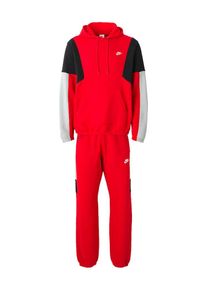 Nike Sportswear Jogginganzug 'CLUB FLEECE' Herren, rot / schwarz / weiß, Größe XXL
