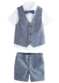 next, Garçons Set, bleu marine / blanc