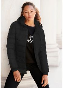 Lascana Witt Damen Steppjacke, schwarz, Gr&ouml;&szlig;e 40, 100% Polyester