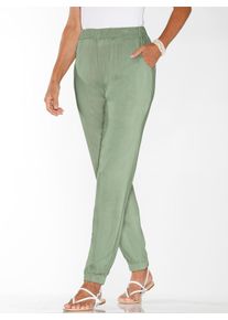 WITT Damen Haremshose mit Bündchen am Saum, eucalyptus, Größe 50, 100% Viskose