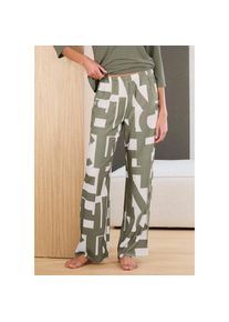 French Connection , Pyjamahose, Gewebte Hemdenqualität aus Viskose , grün , Pyjamahose mit abstraktem Muster