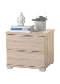 Nachtkommode mit 2 Schubkästen , braun , Schlafkontor