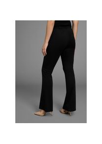 Laura Scott, Unisex, Schlaghose aus bequemer, elastischer Ware, schwarz, 44, N-Gr, Schlaghose mit figurbetonter Passform und Bootcut-Beinform