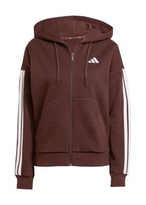 adidas Sportswear, Femmes Veste de survêtement 'Essentials', chocolat / blanc