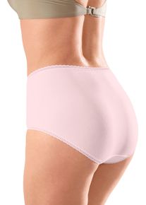 w&auml;schepur Damen Taillenslip mit gl&auml;nzenden Abschl&uuml;ssen weiss + farbig sortiert