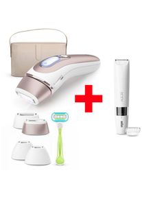 Braun , IPL-Haarentferner »Smart Skin i·expert PL7387«, 4 Aufsätze für Gesicht & Körper, Venus Rasierer & Aufbewahrungsbox , Braun , Sanft zur...