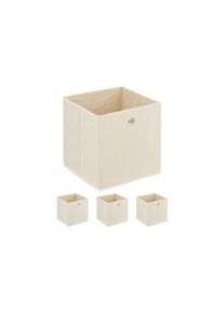 Aufbewahrungsbox »4er Set« , beige , Relaxdays