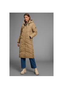 Polarino, Unisex, Steppmantel aus wasserdichtem & windabweisenden Obermaterial, oversize Form, taupe, 36 (S), Langer Steppmantel von Polarino