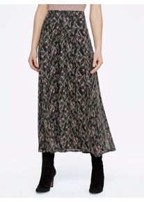 WITT Damen Maxirock mit blickdichter Lage, rosé-gemustert, Größe 42, 100% Polyester
