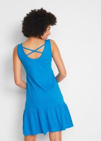 Jerseykleid aus reiner Baumwolle in blau, Gr&ouml;sse 40/42 (M), 100% Baumwolle, bonprix