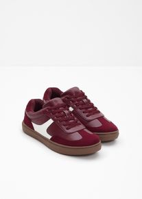 Sneakers r&eacute;tro en rouge, Taille 38, Couleur/Motif: bordeaux/blanc, bonprix