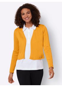 WITT Damen Bolero mit langen &Auml;rmeln, ocker, Gr&ouml;&szlig;e 52, 100% Baumwolle