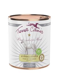 12x 800g Hypoallergen Pferd mit Topinambur Terra Canis Nassfutter f&uuml;r Hunde