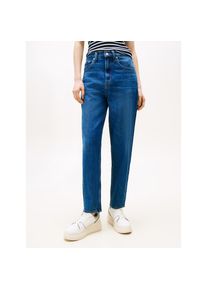 Tommy Jeans, Unisex, Mom-Jeans &raquo;High waist - Mom-Jeans Tapered&laquo; mit Logo-Stickereien, denim schwarz, 33, L&auml;nge 30, Mom-Jeans von Tommy Jeans