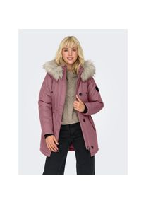 Only, Unisex, Only Parka &raquo;ONLIRIS FUR WINTER PARKA LIFE CC OTW&laquo; mit Kapuze mit verdeckter Knopfleiste, rose braun detail:nature fur, XS, Praktischer 