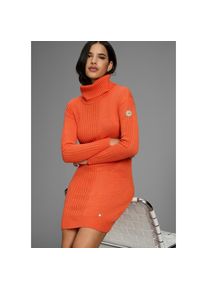 Kangaroos , Damen , Strickkleid mit Rollkragen, Glattstrick & Rippstrick , orange , Strickkleid von Kangaroos