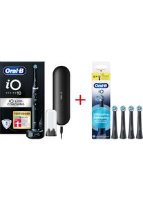 Oral-B , Elektrische Zahnbürste »iO 10«, 5 St. Aufsteckbürsten, Magnet-Technologie, iOsense, 7 Putzmodi, Farbdisplay & Lade-Reiseetui , schwarz ,...