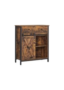 Kommode »Kommode mit Schiebetür Industrial 30 x 80 cm, Braun« , braun , VASAGLE