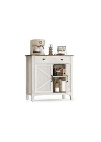 Kommode »Kommode 80 x 80 cm, Beige/Weiss« , beige , VASAGLE
