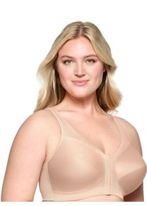WITT Damen Vorderverschluss-BH ohne Bügel, elfenbein, Größe 100B, 40% Nylon, 30% Polyester, 20% Baumwolle, 10% Elasthan