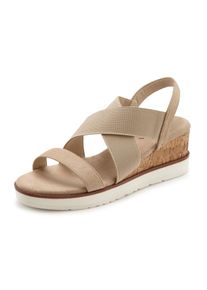 Lascana Witt Damen Sandalette, beige, Gr&ouml;&szlig;e 38, 100% Textil