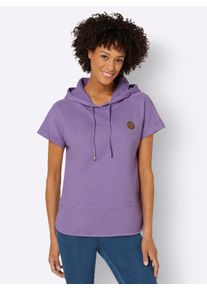 WITT Damen Kapuzenshirt mit abgerundetem Saum, lavendel, Gr&ouml;&szlig;e 44, 50% Baumwolle, 50% Polyester