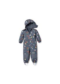 Tchibo - Kleinkind-Softshell-Einteiler - Unisex - Gr. 86/92 - dunkelblau/geblümt