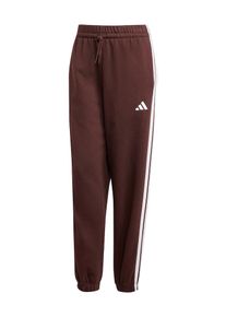 adidas Sportswear, Femmes Pantalon de sport 'Essentials', brun fonc&eacute; / blanc