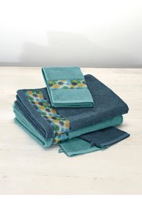 WITT 5tlg. Handtuch-Set, bleu, Gr&ouml;&szlig;e 0, 100% Baumwolle