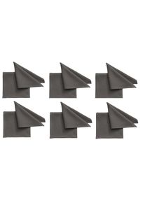 Stoffserviette »One 40 cm x 40 cm, 6 Stück, Dunkelgrau«, (6 St.) , grau , Pichler