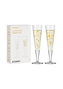 Champagnerglas »Goldfarbennacht F24 205 ml 2 Stück«, (2 tlg.) , goldfarben , Ritzenhoff