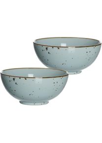 Ritzenhoff & Breker Schale »Xico«, 2 tlg., aus Steinzeug, Buddha-Bowls, Ø 17,5 cm , blau , Ritzenhoff & Breker