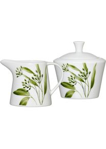 Ritzenhoff & Breker Milch- und Zuckerset »Evora«, (Set, 2 tlg.), Geschirr-Set mit Botanik-Motiv , grün , Ritzenhoff & Breker