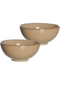 Ritzenhoff & Breker Schale »Puebla«, 2 tlg., aus Steinzeug, Buddha-Bowls, Ø 17,5 cm , braun , Ritzenhoff & Breker