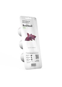 Click & grow Pflanzkapsel - roter Basilikum (3-er Packung)