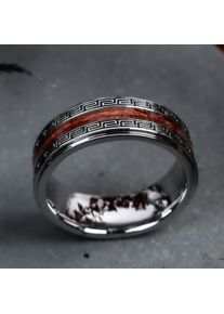 Holzkern Rings Men Silber und Koa